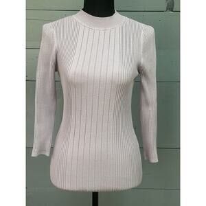 WHBM Purple long sleeve stretchy top small